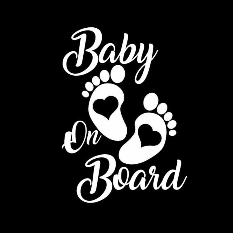 10pcs Baby On Board Warning Car Sticker Reflective Scratch Body Sticker(White) - Decorative Sticker by buy2fix | Online Shopping UK | buy2fix