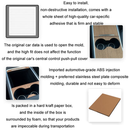 For Tesla Model3/Y Central Control Panel Modification Anti-Scratch Protective Sticker(Matt Black) - Car Interior Mouldings by buy2fix | Online Shopping UK | buy2fix