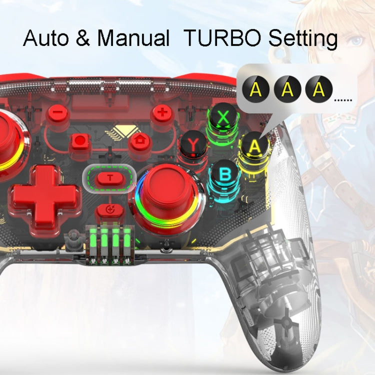 For PS3 / PS4 Dual Vibration Wireless Gamepad With RGB Lights(Red) - Gamepads by buy2fix | Online Shopping UK | buy2fix