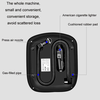 12V Metal Cylinder Smart Digital Display Portable Mini Tire Pump, Specification: No. 30 Manual Shutdown - Inflatable Pump by buy2fix | Online Shopping UK | buy2fix