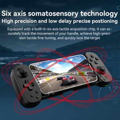 D6  Bluetooth Retractable Gamepad Dual Hall Six-Axis Somatosensory For Android/IPhone /Switch(White Red) - Gamepads by buy2fix | Online Shopping UK | buy2fix