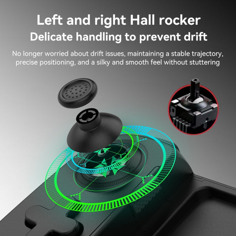 D6  Bluetooth Retractable Gamepad Dual Hall Six-Axis Somatosensory For Android/IPhone /Switch(White Red) - Gamepads by buy2fix | Online Shopping UK | buy2fix