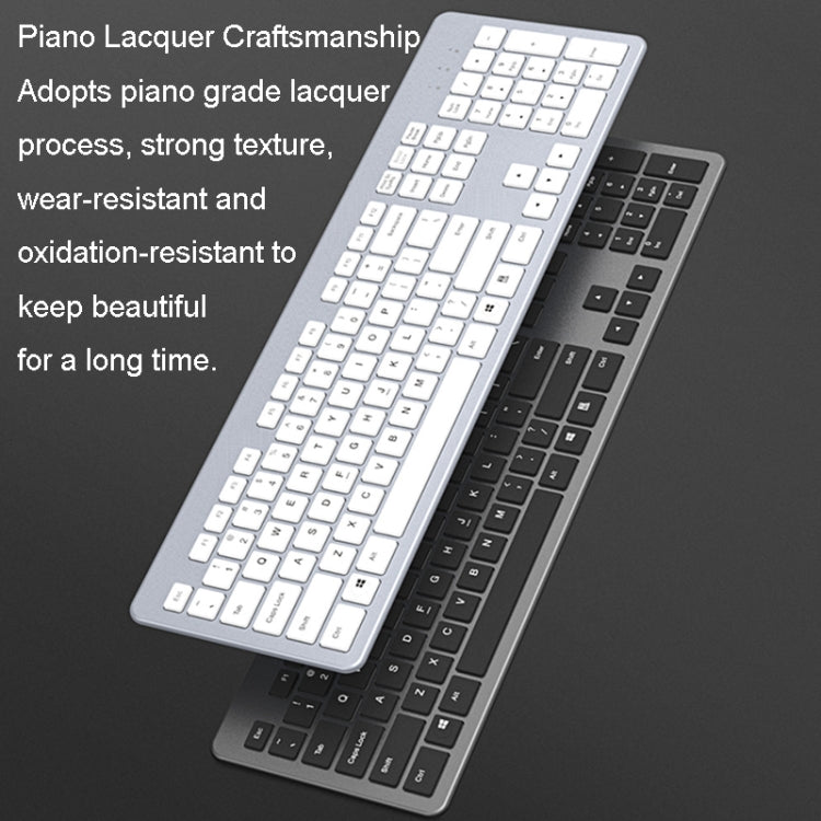 B035 2.4G Wireless Keyboard Scissor Foot Construction Silent Office Laptop External Keyboard, Color: Double-mold Bluetooth Gray - Wireless Keyboard by buy2fix | Online Shopping UK | buy2fix