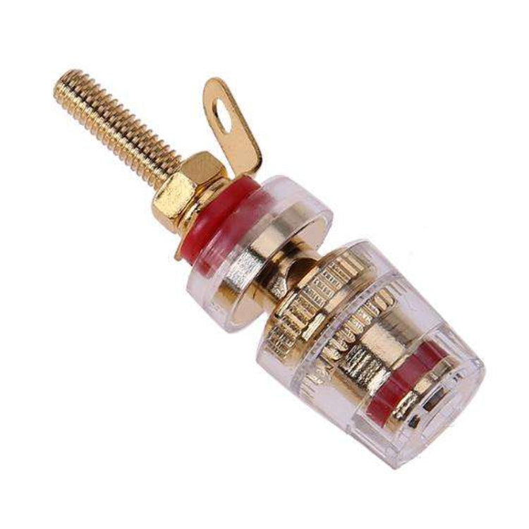 Medium Extended Transparent Terminal Block 4mm Banana Socket Audio Amplifier Junction Post(Red) - Audio Adapter by buy2fix | Online Shopping UK | buy2fix