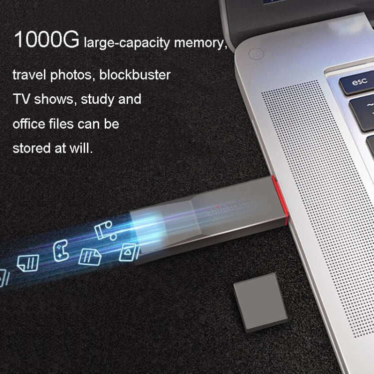 Lenovo Thinkplus TU180 Pro USB3.2 Metal Mobile Flash Drive, Capacity: 1000G - USB Flash Drives by Lenovo | Online Shopping UK | buy2fix