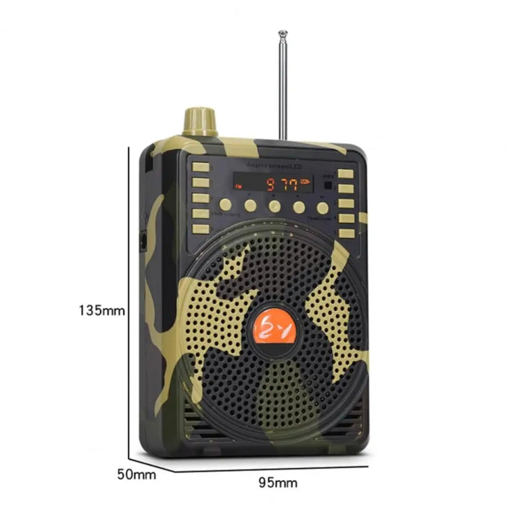 48W Wireless Bluetooth Voice Amplifier with Remote Control Supports USB/TF Card Playback AU Plug(Camouflage) - Midrange Speaker & Frequency Divider by buy2fix | Online Shopping UK | buy2fix