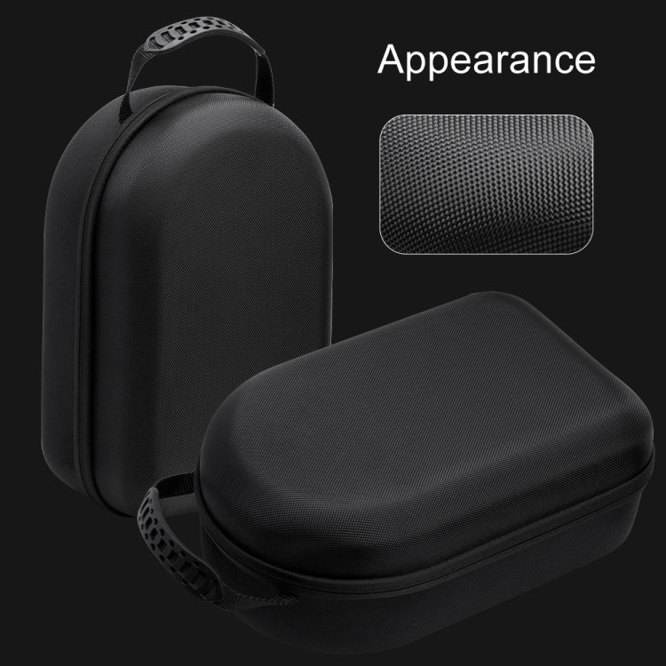 For Apple Vision Pro Storage Bag VR Headwear EVA Portable Hard Case(Cloth Pattern Black) - VR Accessories by buy2fix | Online Shopping UK | buy2fix