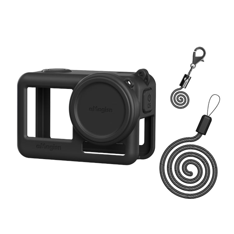 For DJI Osmo Action 4 / 3 aMagisn Silicone Protection Case Camera Protection Accessories(Black) - Case & Bags by aMagisn | Online Shopping UK | buy2fix