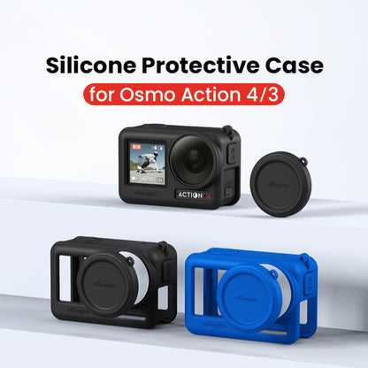 For DJI Osmo Action 4 / 3 aMagisn Silicone Protection Case Camera Protection Accessories(Black) - Case & Bags by aMagisn | Online Shopping UK | buy2fix