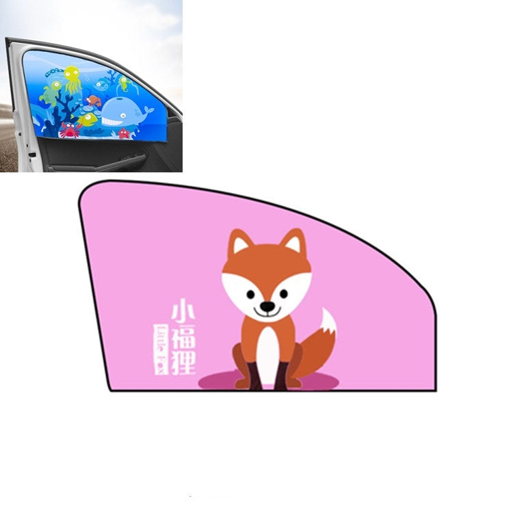 Car Cartoon Magnetic Sunshade Sunscreen Telescopic Collapsible Sunshield, Size:Driving(Fox) - Window Foils & Solar Protection by buy2fix | Online Shopping UK | buy2fix