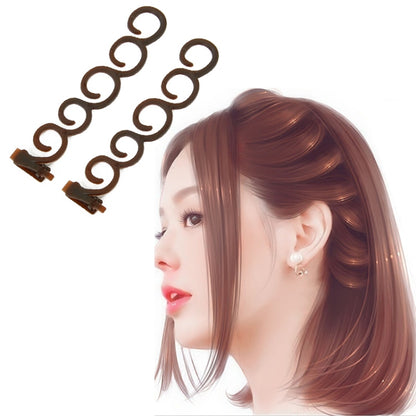 Elegance Hair Braider Flower Magic Hair Clip Queue Twist Plait Hairstyle Styling Accessories,Size:13.5x2.5cm(6090 Coffee) - Hair Trimmer by buy2fix | Online Shopping UK | buy2fix