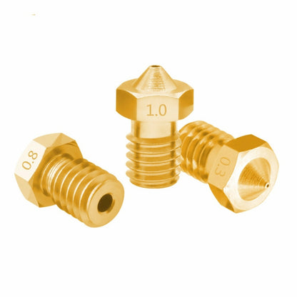 8 PCS Bugatti 3D Printer Accessories E3D-V5 V6 Nozzle M6 Thread Consumables Hot Nozzle, Size:1.75/0.5mm - Consumer Electronics by buy2fix | Online Shopping UK | buy2fix