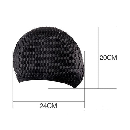 Larger Version Water Drop Shape Silicone Swimming Cap(Gray) - Outdoor & Sports by buy2fix | Online Shopping UK | buy2fix