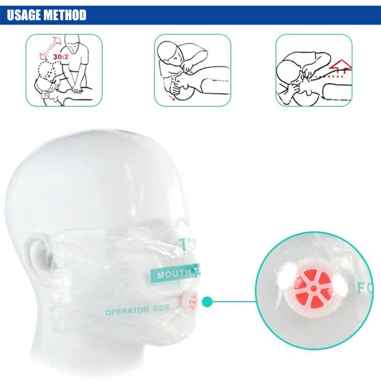 CPR Emergency Face Shield Mask Key Ring Breathing Mask(Orange) - Security by buy2fix | Online Shopping UK | buy2fix