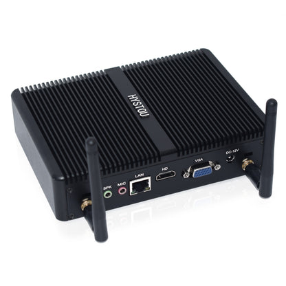 HYSTOU H2 Windows / Linux System Mini PC, Intel Core I5-7267U Dual Core Four Threads up to 3.50GHz, Support mSATA 3.0, 8GB RAM DDR3 + 512GB SSD (Black) - Computer & Networking by buy2fix | Online Shopping UK | buy2fix