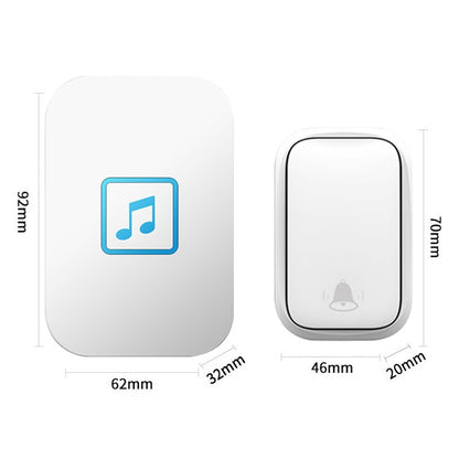 CACAZI FA86 Self-Powered Smart Home Wireless Doorbell, UK Plug(White) - Security by CACAZI | Online Shopping UK | buy2fix