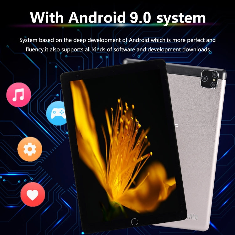 BDF P8 3G Phone Call Tablet PC, 8 inch, 2GB+32GB, Android 9.0, MTK8321 Octa Core Cortex-A7, Support Dual SIM & Bluetooth & WiFi & GPS, EU Plug(Silver) - BDF by BDF | Online Shopping UK | buy2fix
