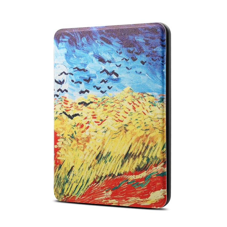 Van Gogh Oil Painting Pattern Horizontal Flip PU + TPU Leather Protective Case for Amazon Kindle Paperwhite 4 (2018), with Sleep & Wake-up Function - Mobile Accessories by buy2fix | Online Shopping UK | buy2fix