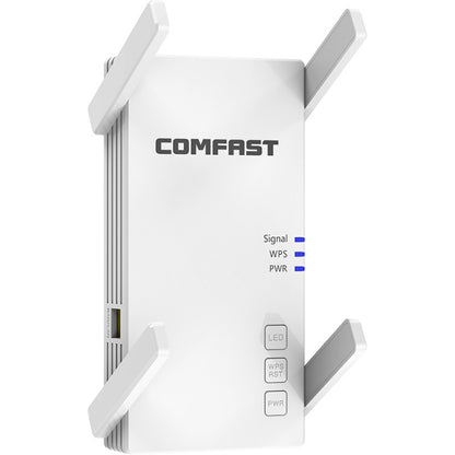COMFAST CF-AC2100 2100Mbps Wireless WIFI Signal Amplifier Repeater Booster Network Router with 4 Antennas, UK Plug - Broadband Amplifiers by COMFAST | Online Shopping UK | buy2fix