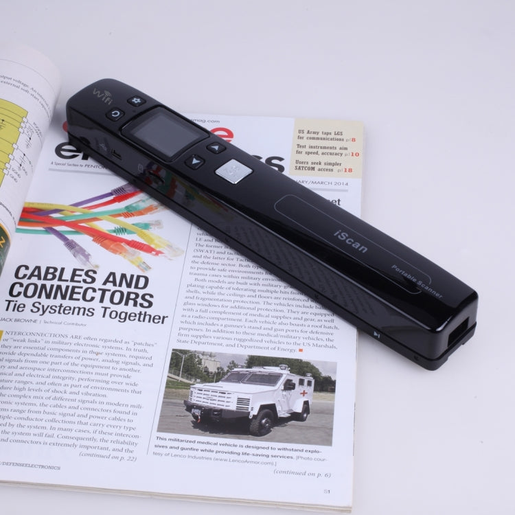 iScan02 WiFi Double Roller Mobile Document Portable Handheld Scanner with LED Display,  Support 1050DPI  / 600DPI  / 300DPI  / PDF / JPG / TF(Black) - Consumer Electronics by buy2fix | Online Shopping UK | buy2fix