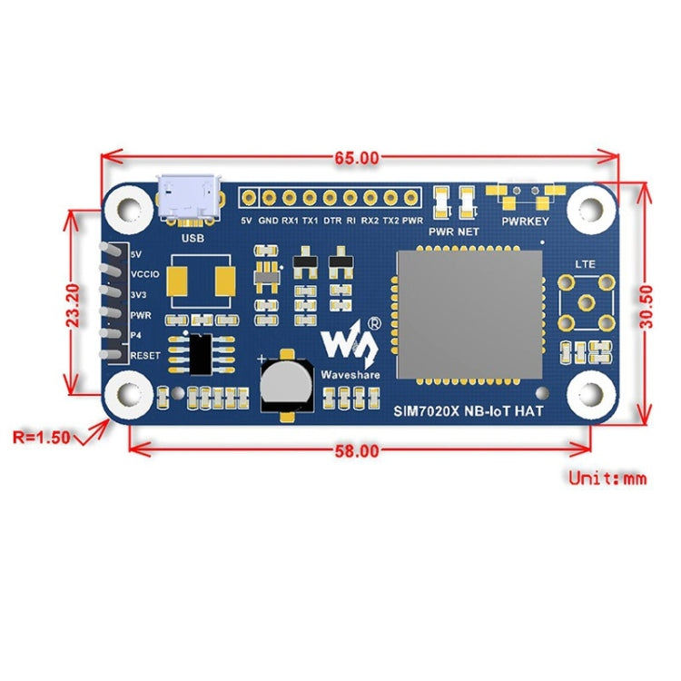 Waveshare NB-IoT HAT for Raspberry Pi, for Europe, Asia, Africa, Australia - Modules Expansions Accessories by Waveshare | Online Shopping UK | buy2fix