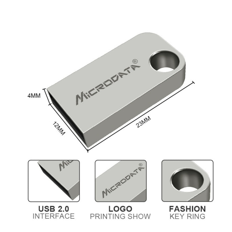 Microdata 16GB USB 2.0 Mini Metal U Disk - USB Flash Drives by Microdata | Online Shopping UK | buy2fix